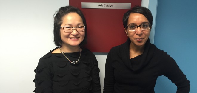 Board Chair and Treasurer Yvonne Y.F Chan and Executive Director Charmain Mohamed at Asia Catalysts office in New York.